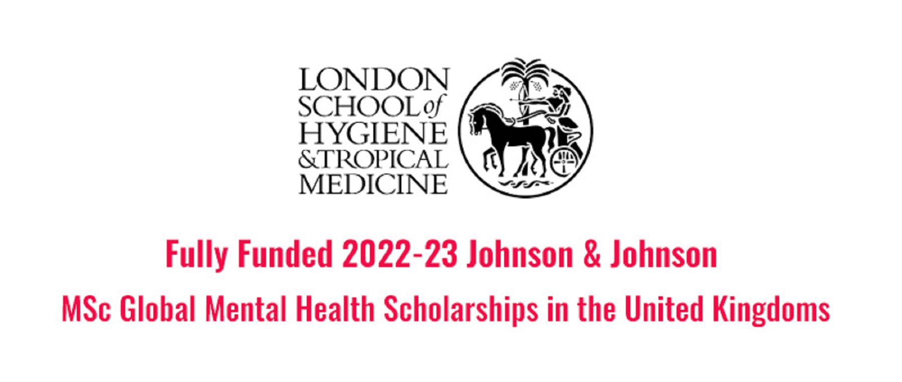 Fully Funded LSHTM 20222023 Johnson and Johnson MSc Global