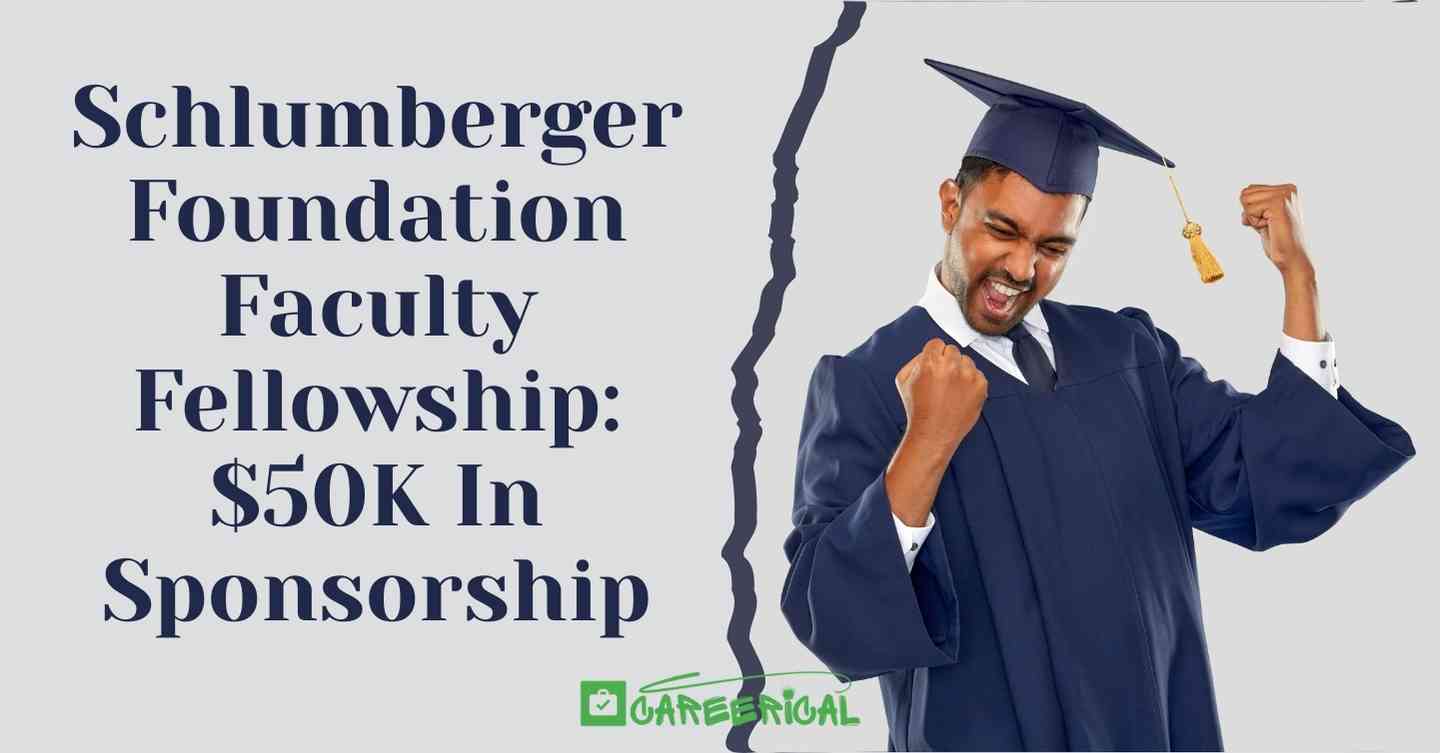 Schlumberger Foundation Faculty Fellowship $50K In Sponsorship