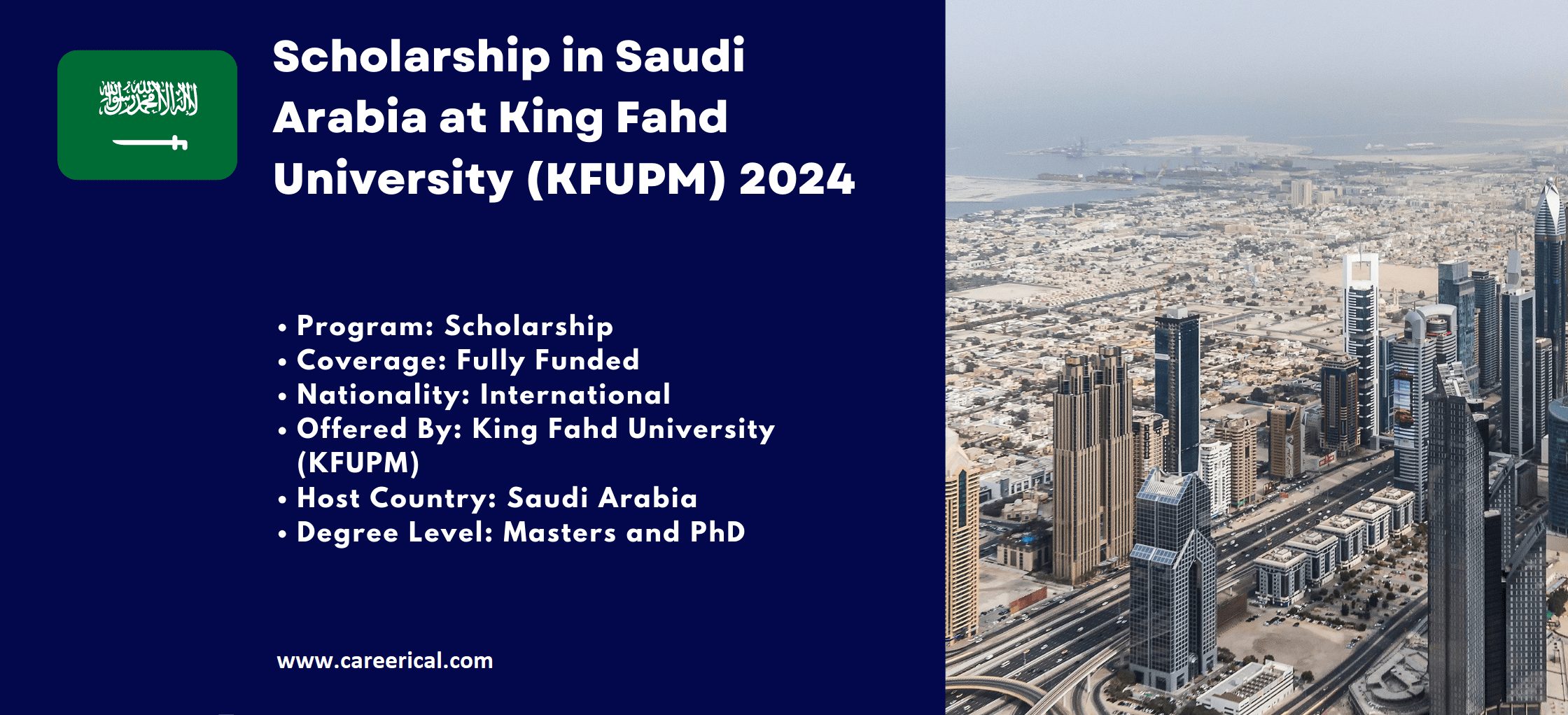 🇸🇦 Fully Funded for International Students King Fahd University