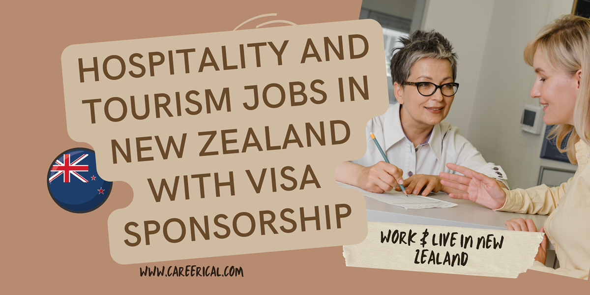Hospitality and Tourism Jobs in New Zealand with Visa Sponsorship