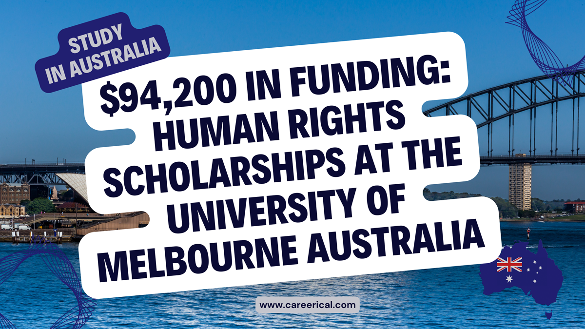 $94,200 in Funding Human Rights Scholarships at the University of Melbourne Australia