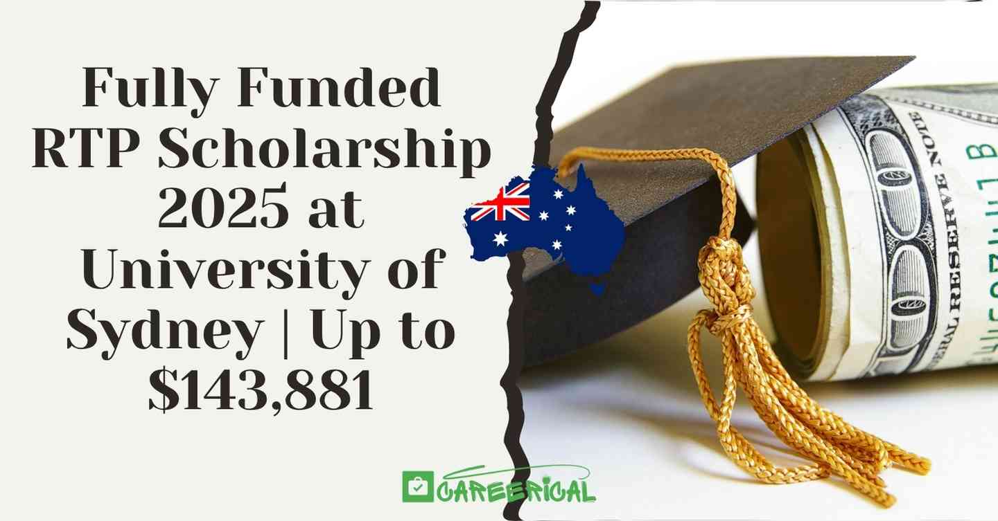Fully Funded RTP Scholarship 2025 at University of Sydney