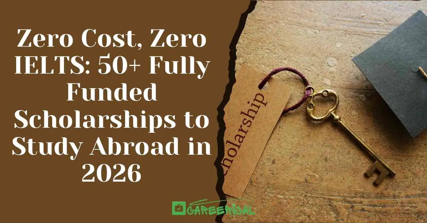 Zero Cost, Zero IELTS 50+ Fully Funded Scholarships to Study Abroad in 2026